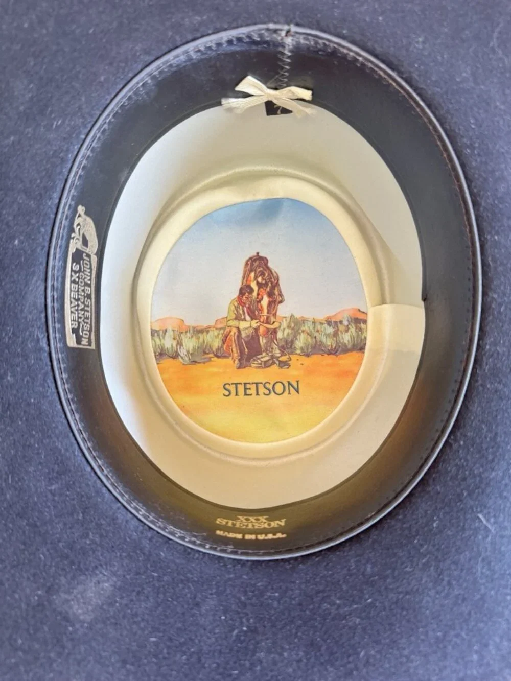 Stetson 3X Beaver Revenger Vintage Black Cowboy Hat Sz 7